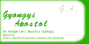 gyongyi apostol business card