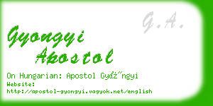 gyongyi apostol business card